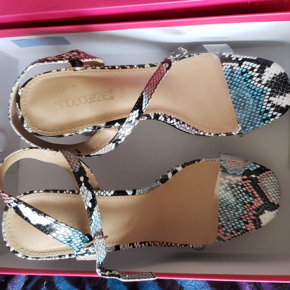 Multi-Colored Snake Heels - image 2